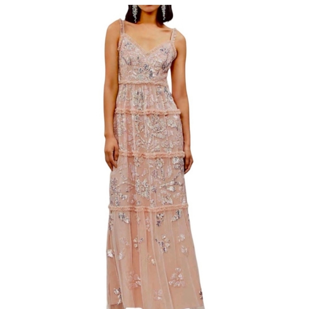 Anthropologie Pink Maxi Dress